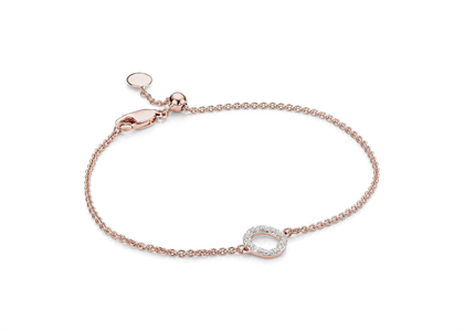 Open Circle Fashion Bracelet with CZ's